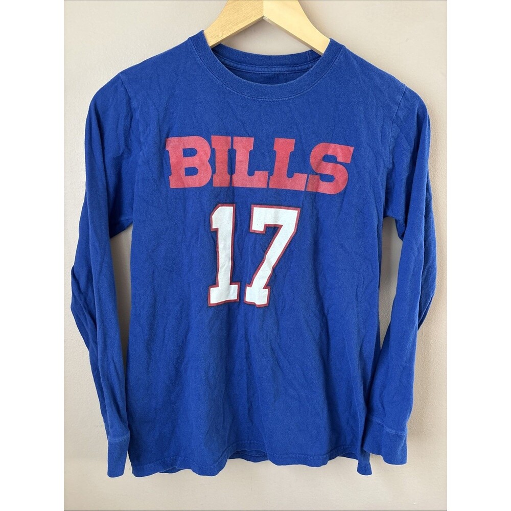NFL Buffalo Bills Josh Allen T Shirt Youth L 14/16 Blue Long Sleeve